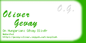 oliver gevay business card