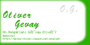 oliver gevay business card